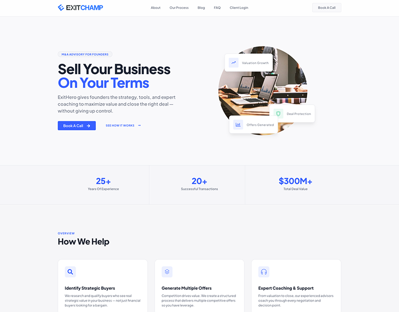ExitChamp-AI-Design-to-WordPress-Development
