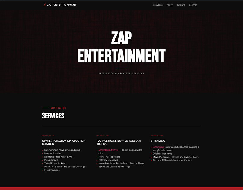 ZAP-Entertainment-Wix-to-WordPress-Migration